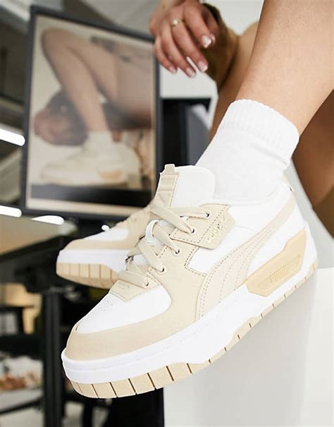 sneakers bianche beige